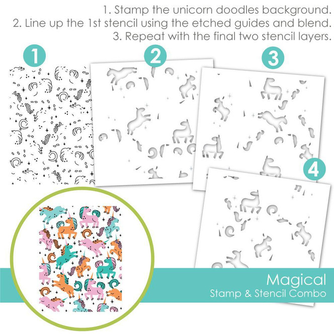 Magical Stamp & Stencil Combo