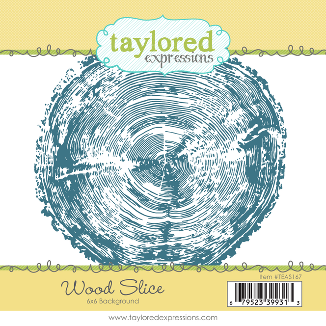 Wood Slice 6x6 Background Stamp