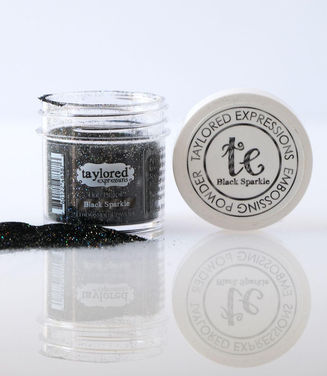 TE Embossing Powder - Black Sparkle