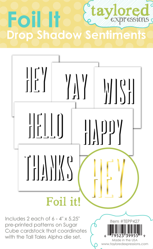 Foil It - Drop Shadow Sentiments