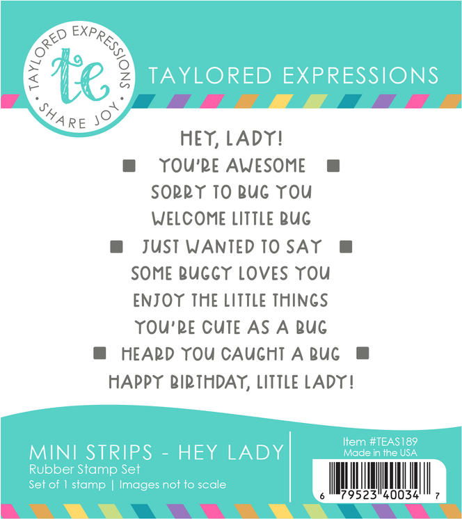Mini Strips Stamp - Hey Lady