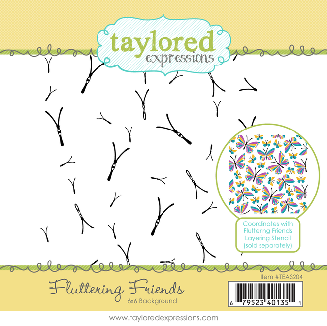 Fluttering Friends 6x6 Background Stamp