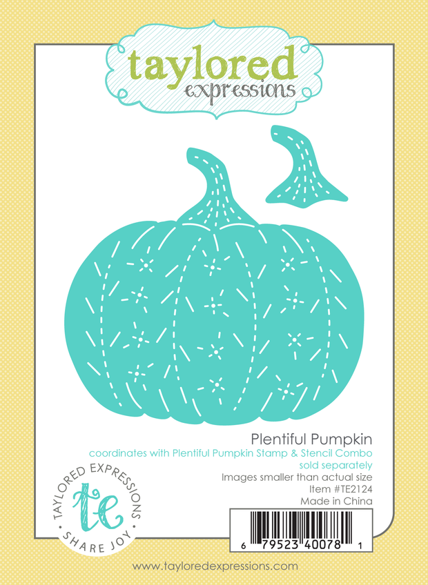 Graphic of Plentiful Pumpkin steel die which cuts out a pumpkin for papercrafting.