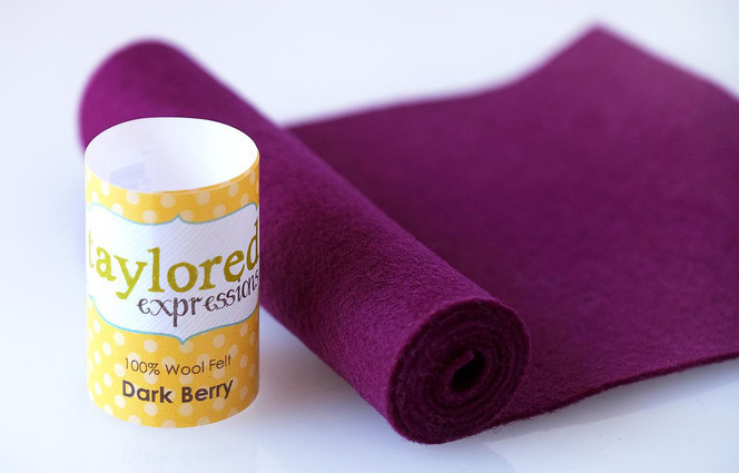 100% Wool Felt - Dark Berry
