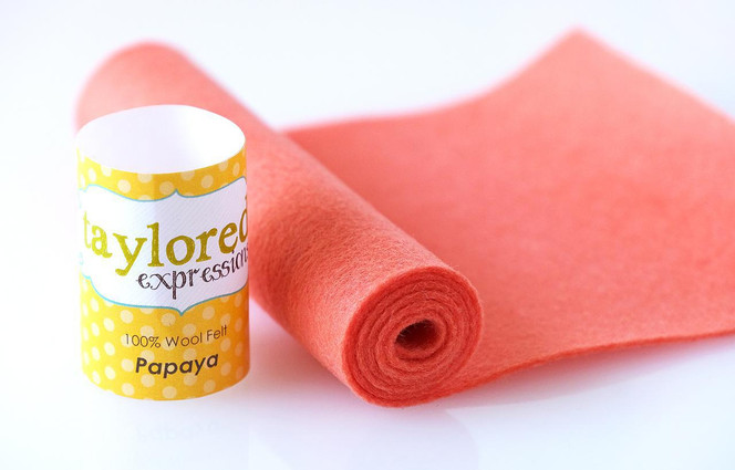 100% Wool Felt - Papaya