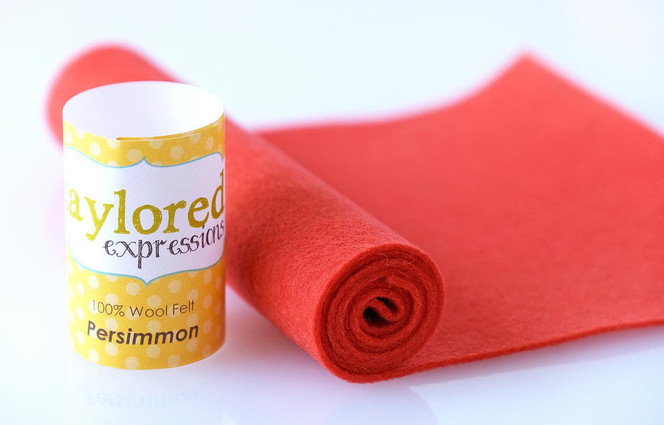 100% Wool Felt - Persimmon