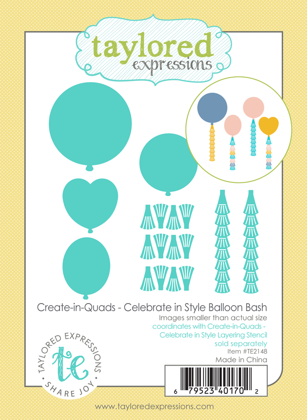 Create-in-Quads - Celebrate in Style Balloon Bash Dies