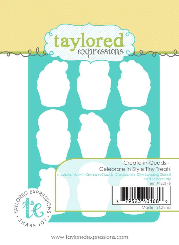 Create-in-Quads - Celebrate in Style Tiny Treats Cutting Plate Die