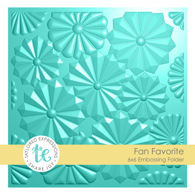 Graphic of Fan Favorite 6x6 Embossing Folder which