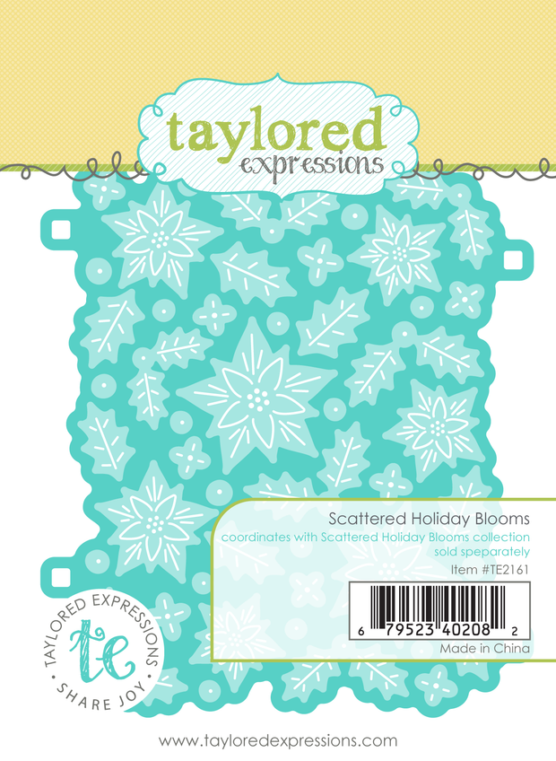 Scattered Holiday Blooms Cutting Plate Die
