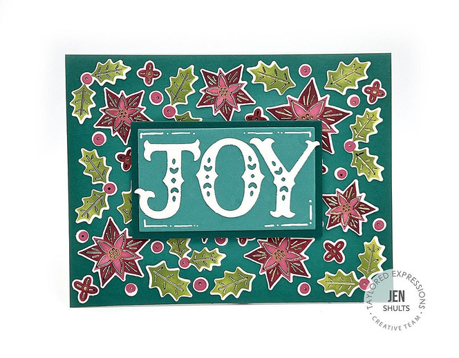 Scattered Holiday Blooms Layering Stencil