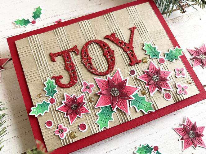 Scattered Holiday Blooms Layering Stencil