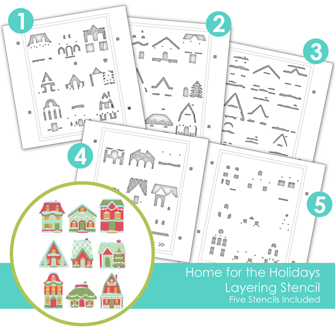 Home for the Holidays Layering Stencil