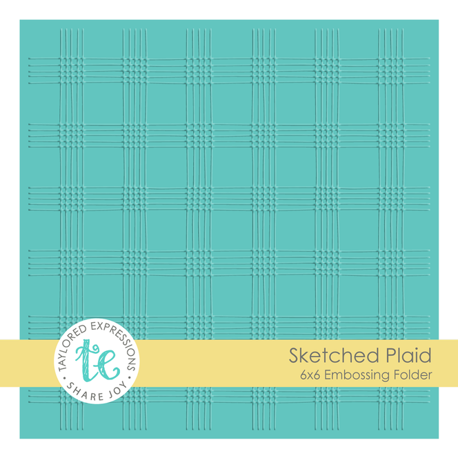 Embossing Folder - Sketched Plaid