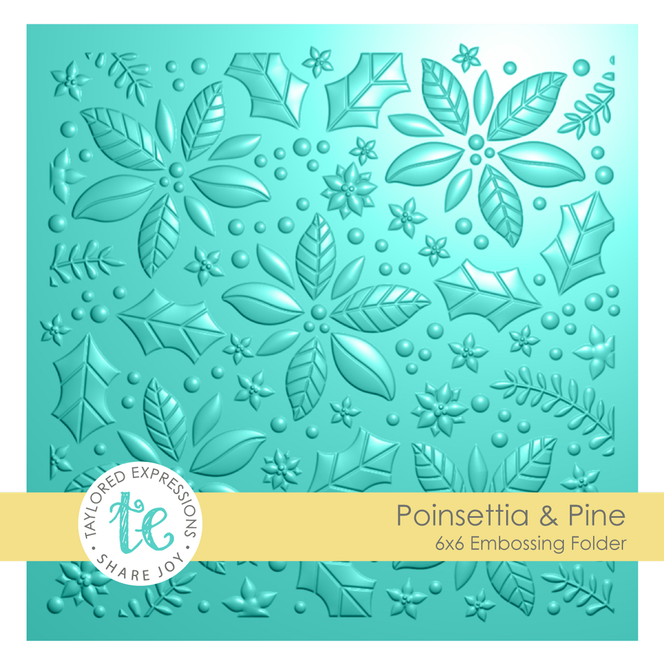 3D Embossing Folder - Poinsettia & Pine