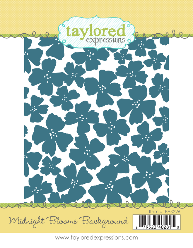 Midnight Blooms Background Stamp