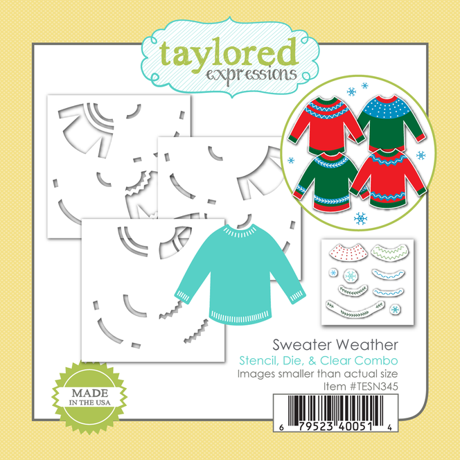 Sweater Weather Stencil, Die, & Clear Stamp Combo