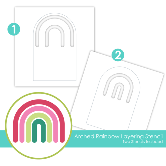 Arched Rainbow Layering Stencil