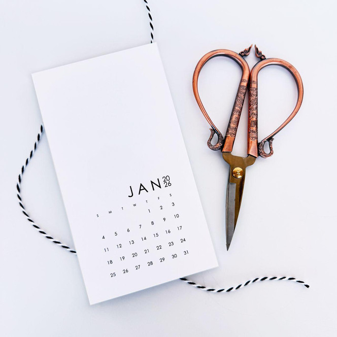 2026 Portrait Desk Calendar