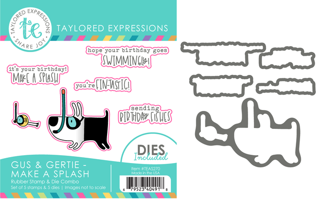Gus & Gertie Stamp & Die Combo - Make a Splash