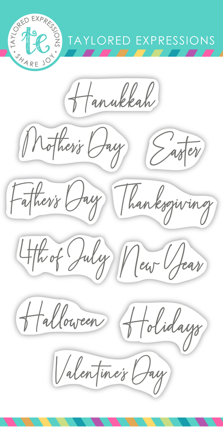 Big Happy Holidays Clear Stamp Set