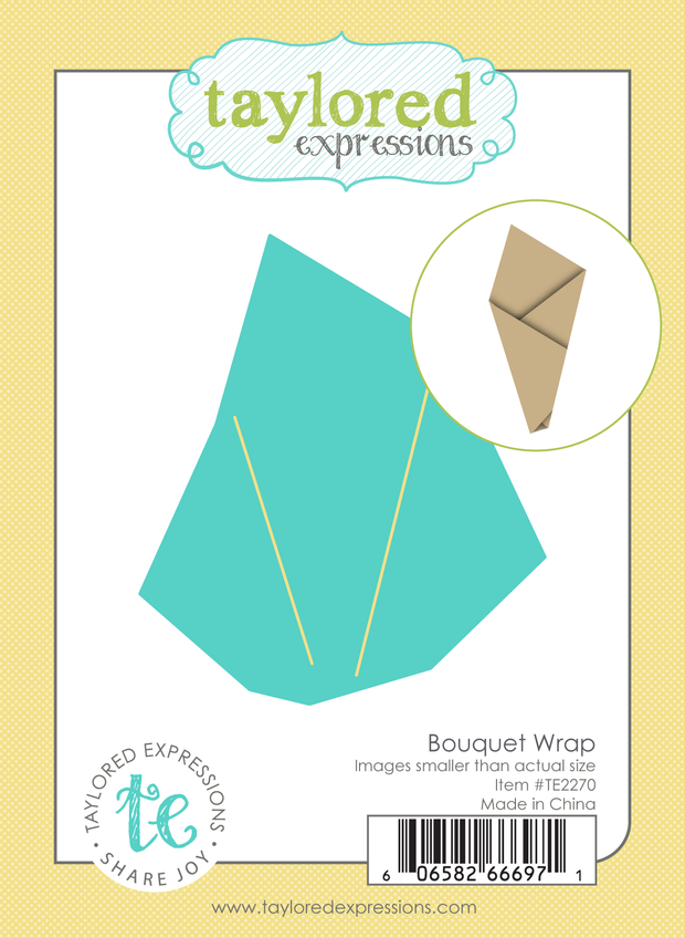 Graphic of bouquet wrap steel die for paper crafting.
