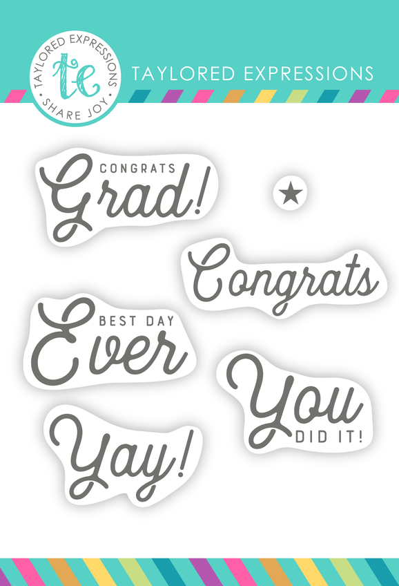 Perfect Pennant Clear Stamp Set - Grad