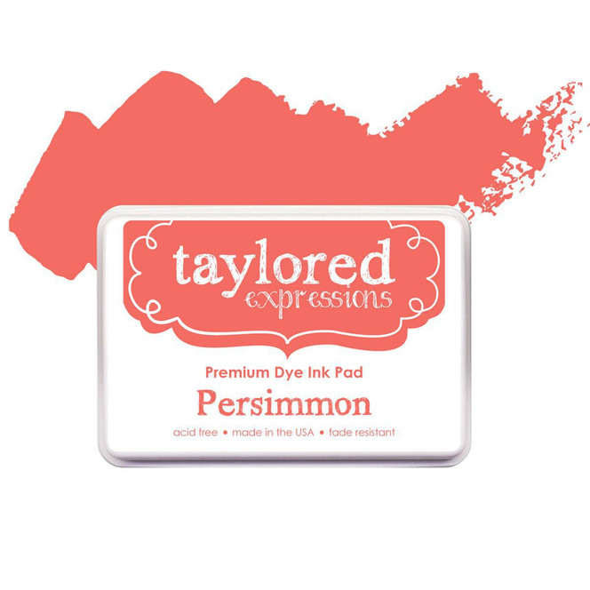 Graphic of Taylored Expressions Premium Dye Ink Pad color Persimmon, which is a orange.