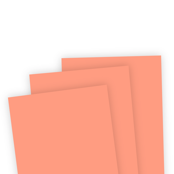 4 pieces of TE premium cardstock - Papaya, which is an orange color.