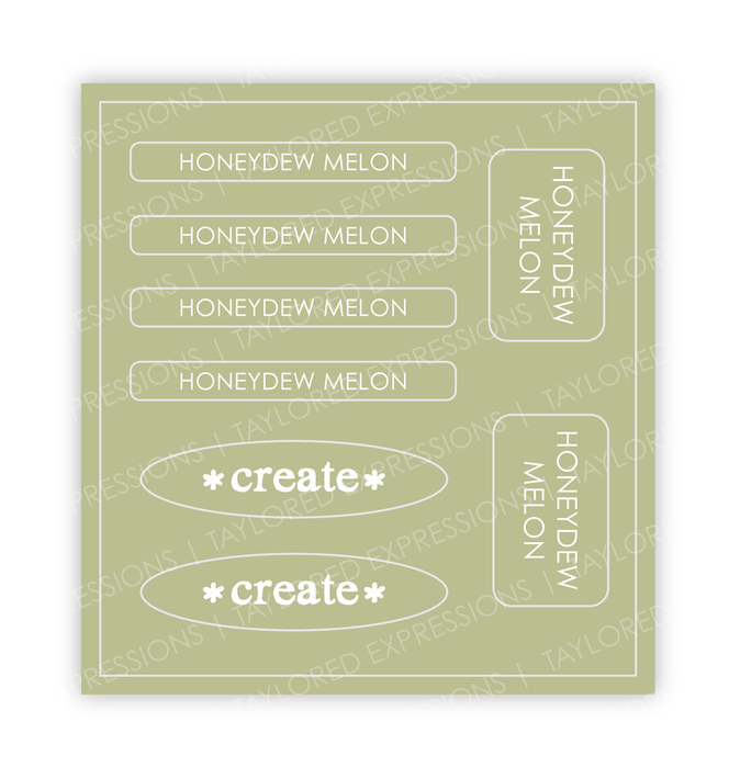 Love to Label Sticker Sheet - Honeydew Melon