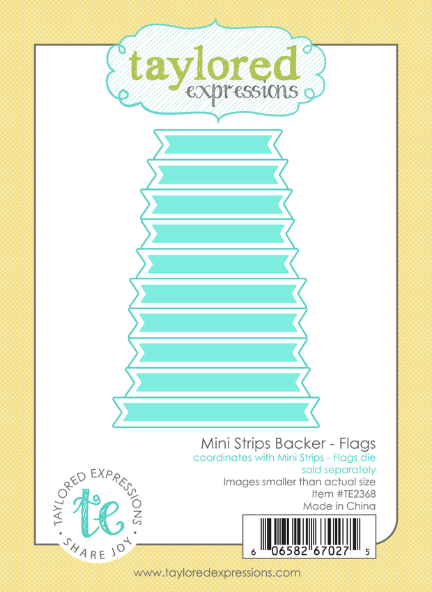 Graphic of Mini Strips Backer - Flags which includes backer flag steel die cut outs for papercrafting.