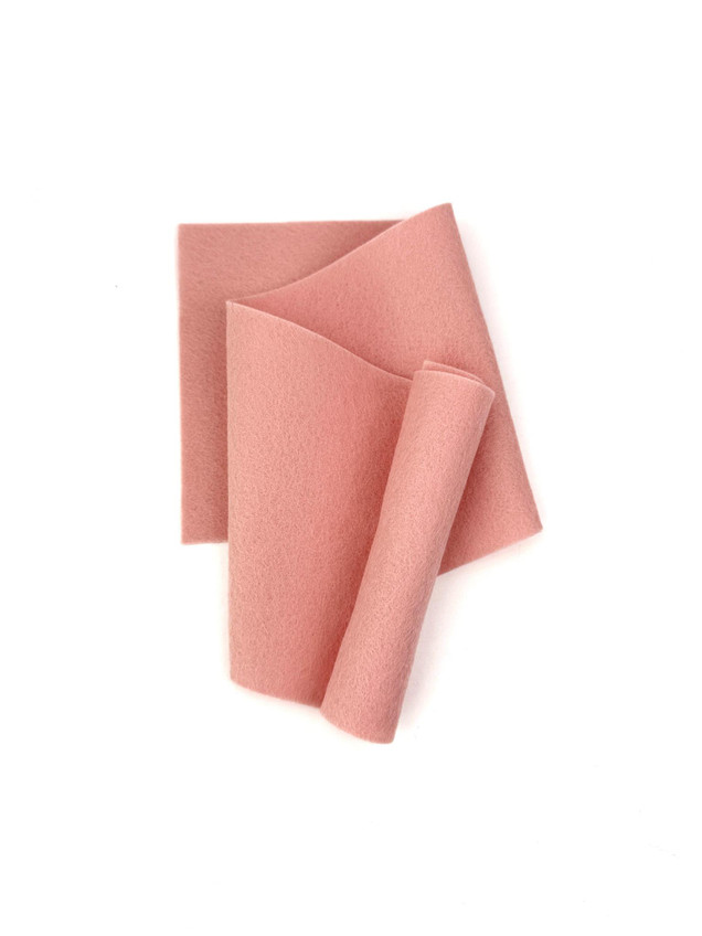 Image of 100% Woool Felt - Pink Champagne that is the color pink and used for papercrafting.