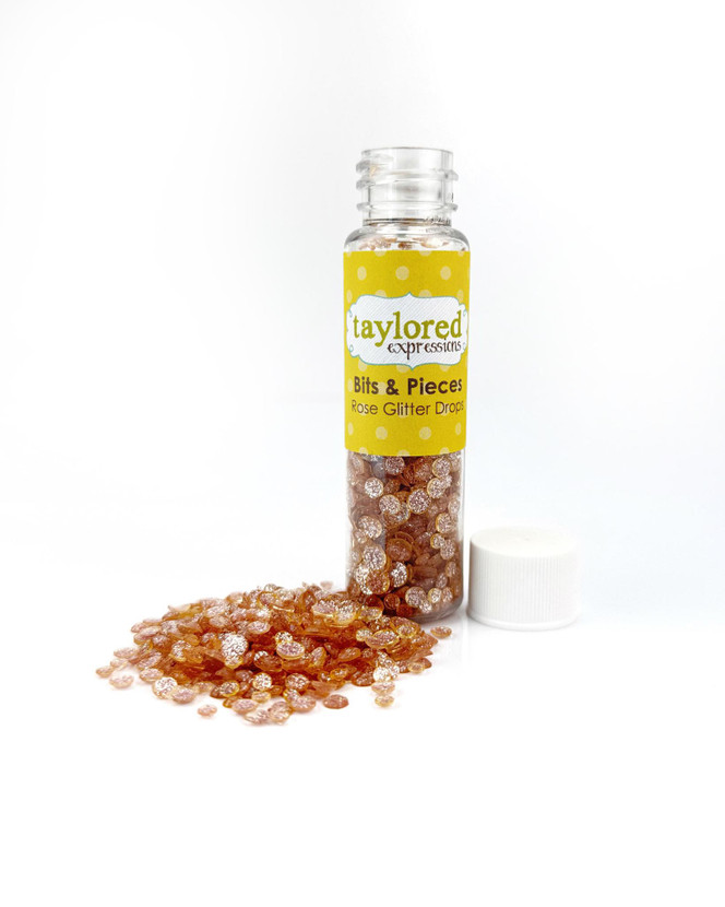 Bits & Pieces - Rose Glitter Drops Bits & Pieces - Rose Glitter Drops