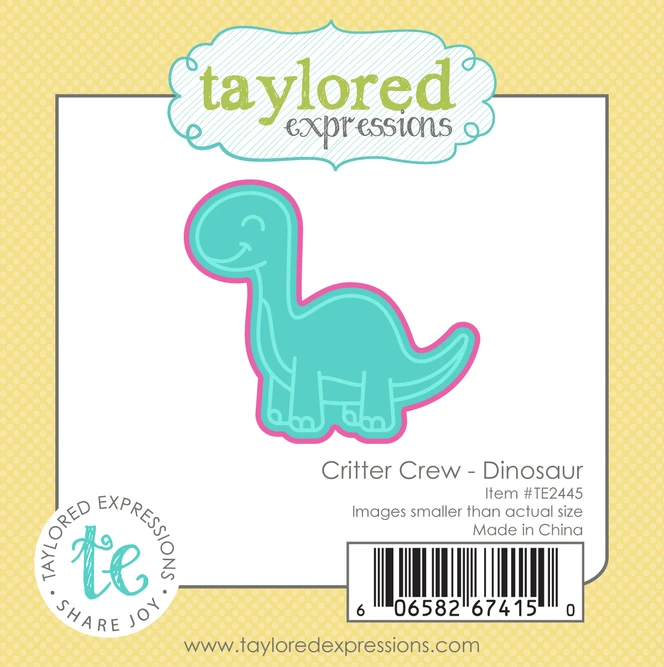 Graphic of Critter Crew Die - Dinosaur which creates a dinosaur for papercrafting.