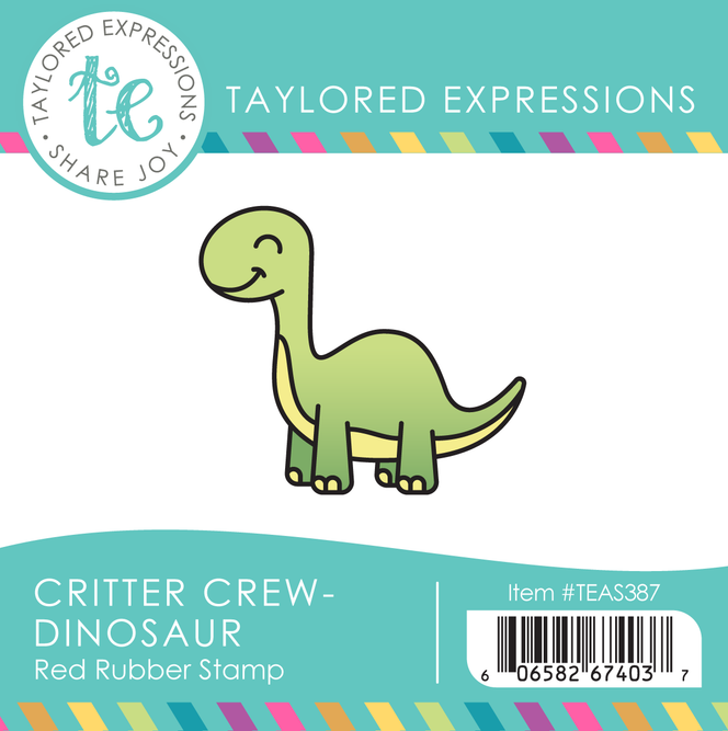 Graphic of Critter Crew Stamp - Dinosaur used to create dinosaurs with papercrafting.