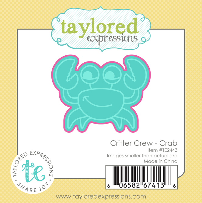 Graphic of Critter Crew Die - Crab which creates a crab for papercrafting.