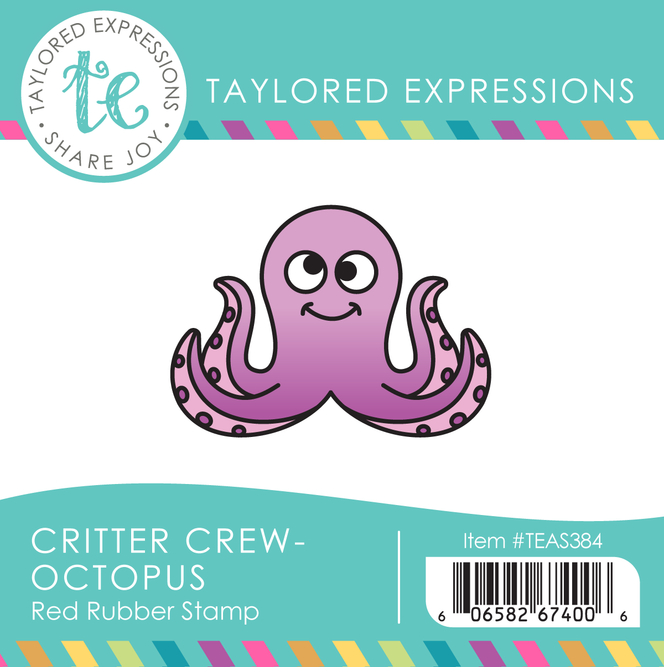 Graphic of Critter Crew Stamp - Octopus which creates an octopus for papercrafting.