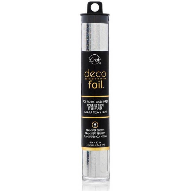 Image of Deco Foil Transfer Sheets - Silver Star which is a silver color.