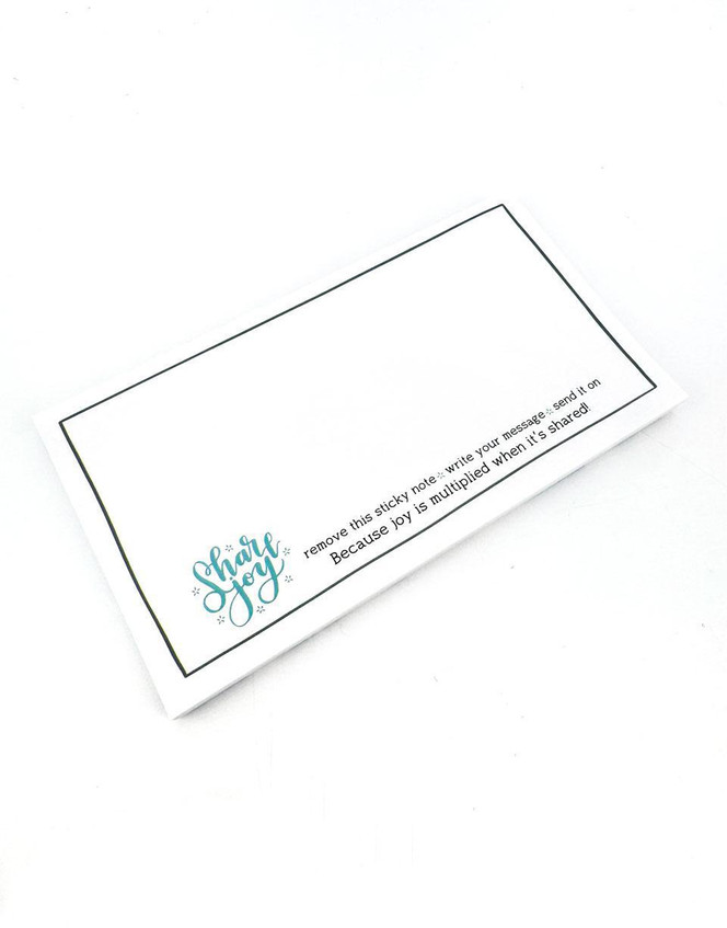 Image of Share Joy! Sticky Notes - Mini Slim - Horizontal which are sticky notes.