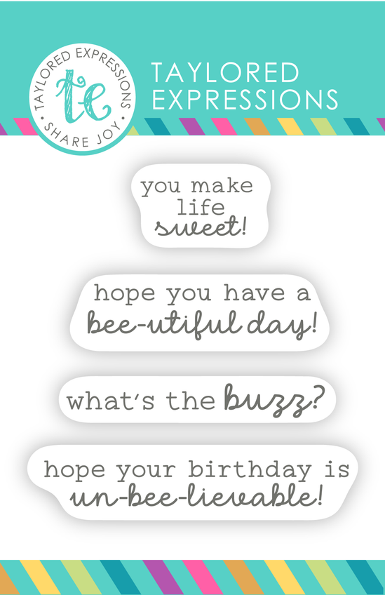 Image of Critter Crew Clear Stamp Set - Bee Buzz which includes sentiments about bumble bees for papercrafting.