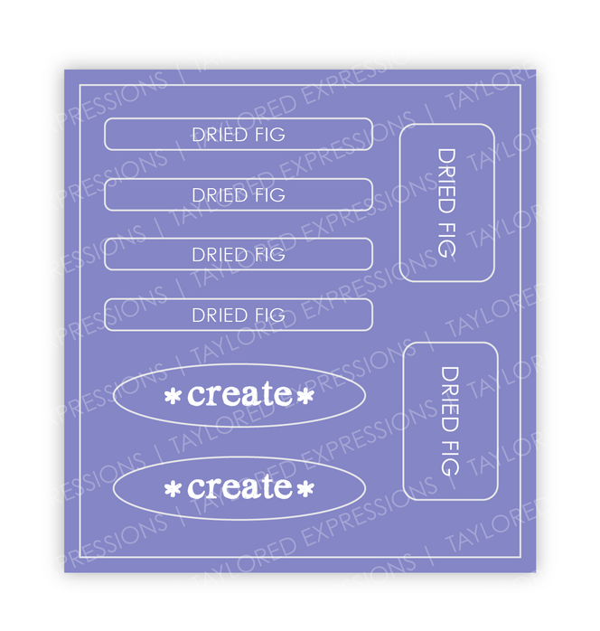 Graphic of Love to Label Sticker Sheet - Dried Fig which is a purple color.
