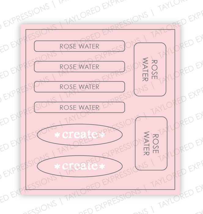 Graphic of Love to Label Sticker Sheet - Rose Water which is a pink color.
