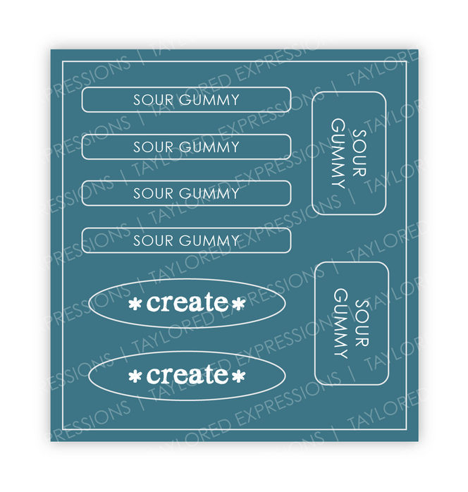 Love to Label Sticker Sheet - Sour Gummy