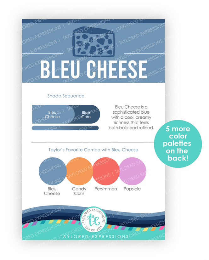 Graphic of Palette Playbook - Bleu Cheese which is a blue color.