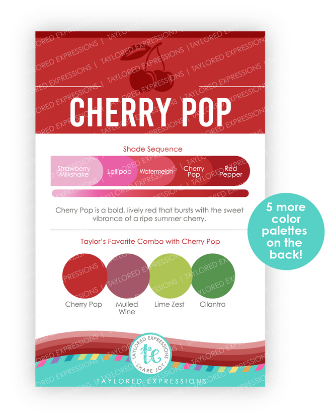 Graphic of Palette Playbook - Cherry Pop which is a red color.