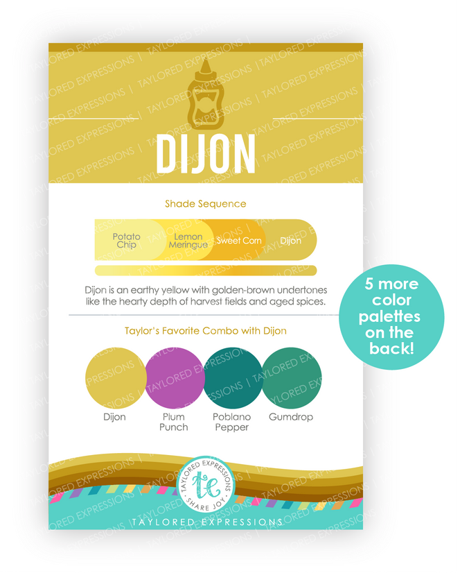 Graphic of Palette Playbook - Dijon which is a yellow color.
