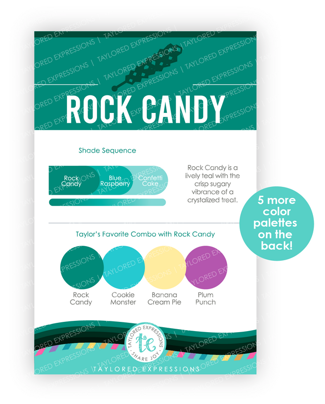 Graphic of Palette Playbook - Rock Candy which is a teal color.