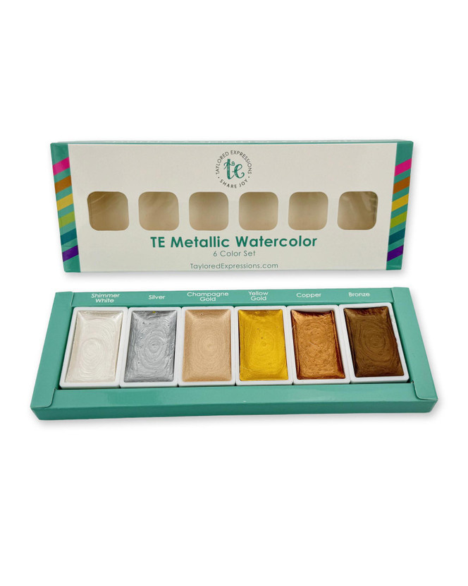 Image of TE Metallic Watercolor opened up.