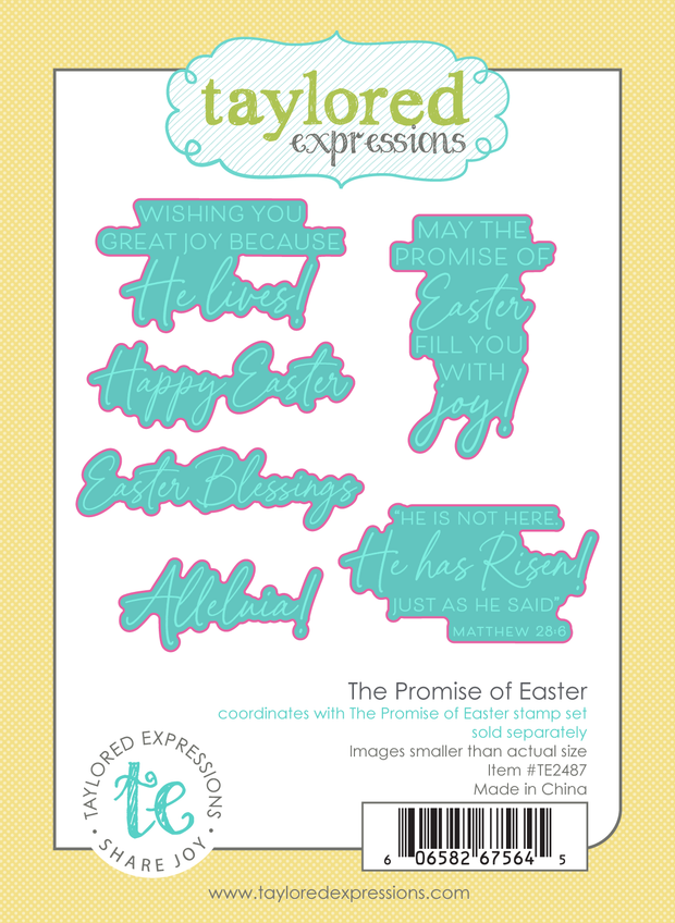 Graphic of The Promise of Easter Dies which cuts out sentiments for papercrafting.