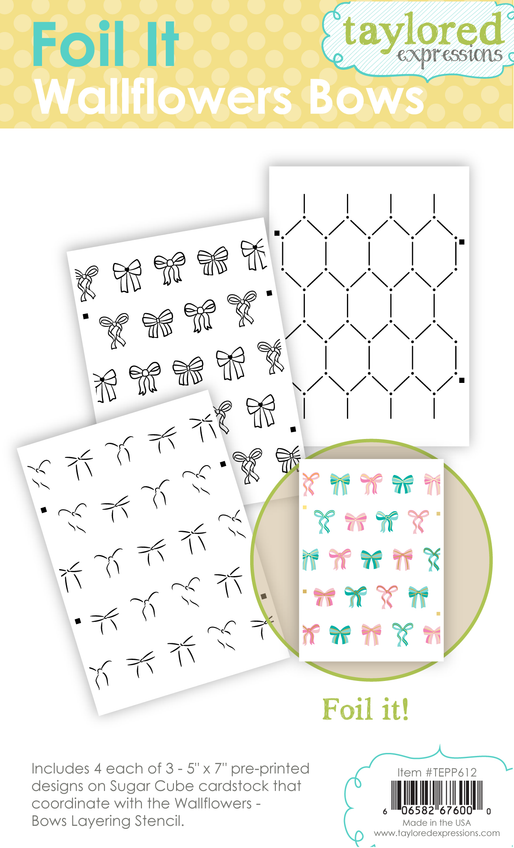 Graphic of Foil It - Wallflowers Bows which creates foiled bows for papercrafting.
